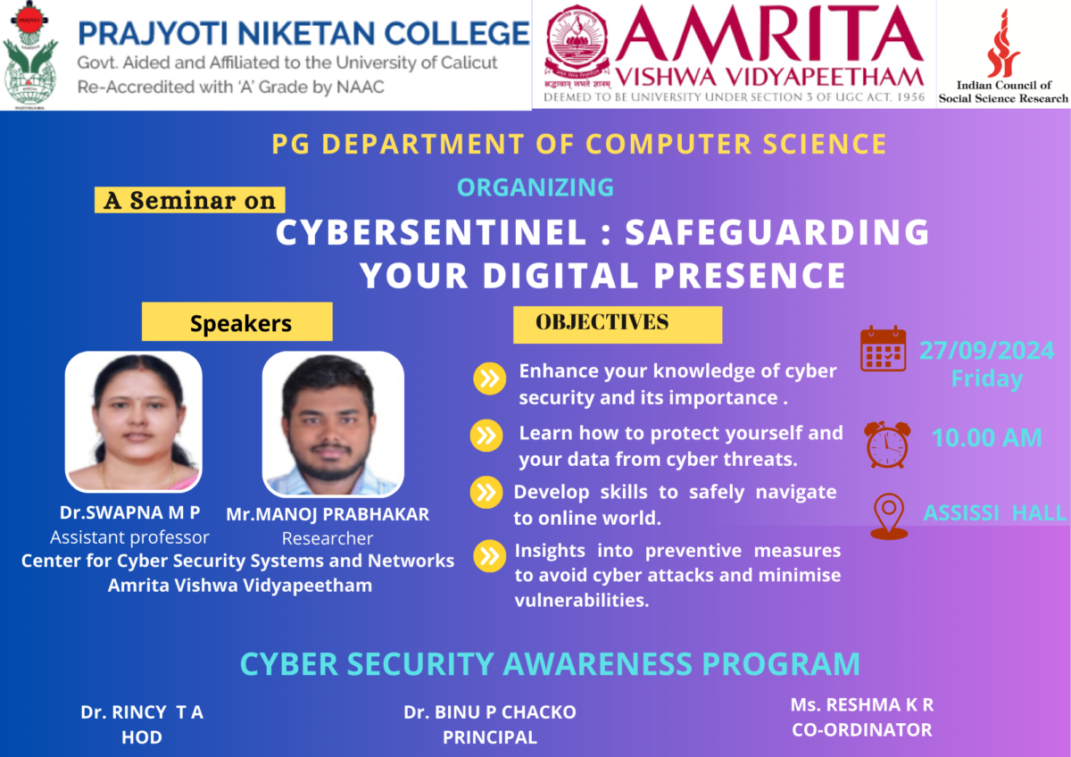 Cyber Awareness Program – Prajyoti Niketan College, Pudukad