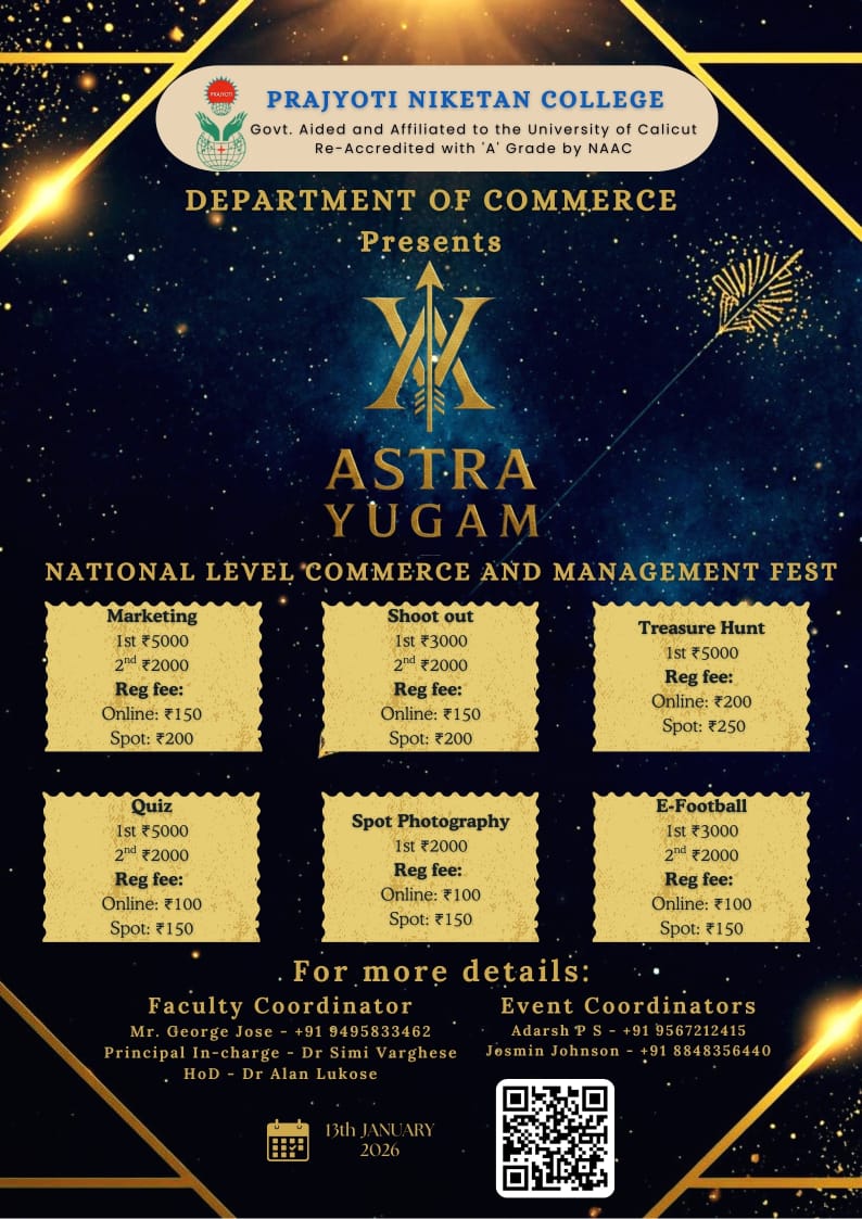 January 13, ASTRA YUGAM 2026* ✨, a National Level Commerce & Management Fest